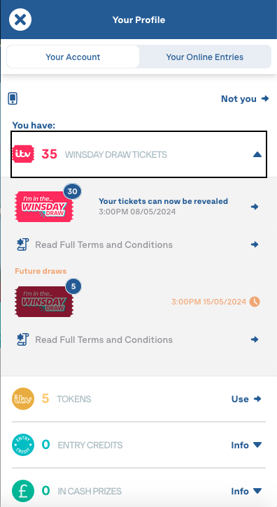 ITV Win Your Profile